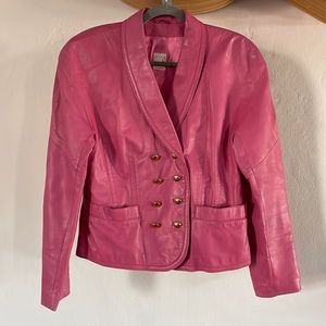 VINtAGE Leather Mondi Jacket PINk for Barbie Fan’s Halloween made i West Germany